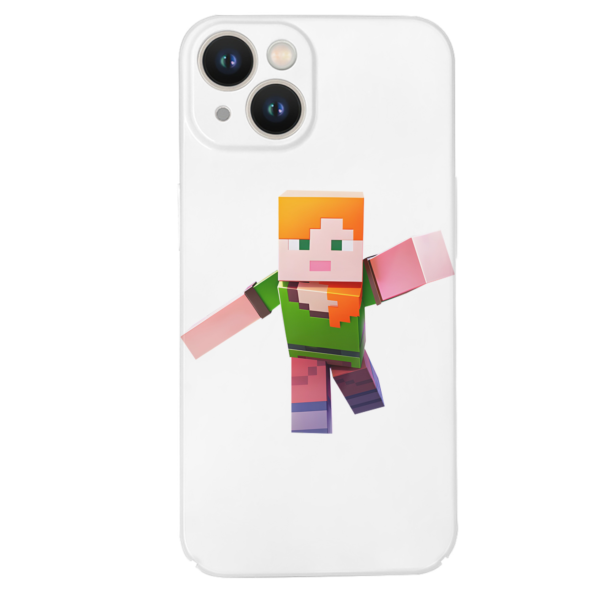 （画像用） マインクラフト ブロックの世界 Minecraft MC Block world 【iPhone 14シリーズ対応】ハードケース